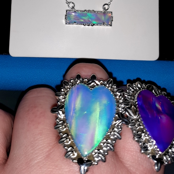 Krush Kandy 925 Sterling Silver Galaxy Opal ring - Picture 6 of 11